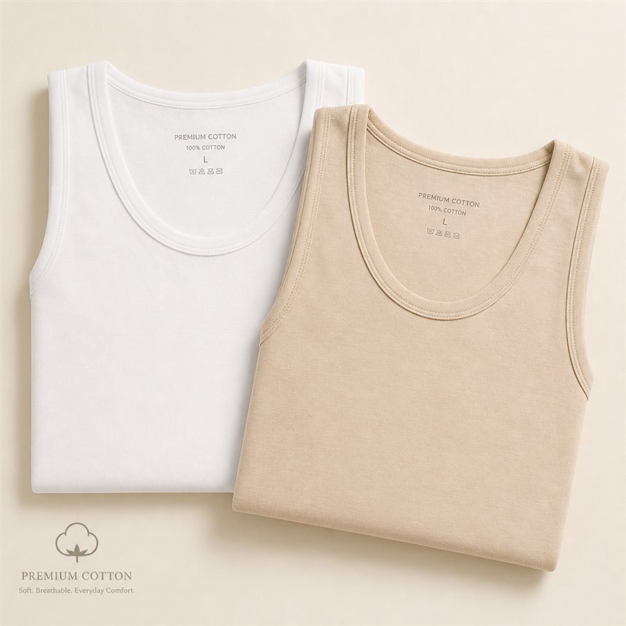 Cotton Vest 2-Pack